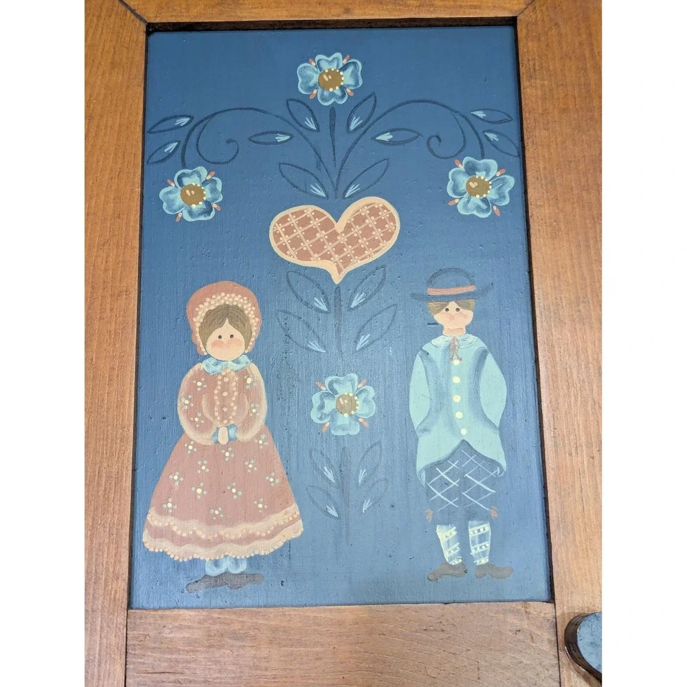 Cottagecore Handpainted Cabinet Coffee Station